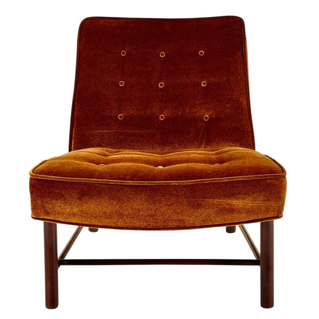 Harvey Probber Slipper Lounge Chair, 1950. Newly reupholstered. Measures 29.75" tall 26.75" wide 31" deep seat height...