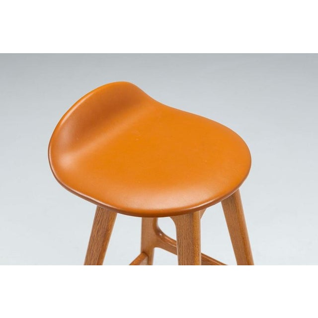 Wood OD61 Bar Stools by Erik Buch for Oddense Møbler, Denmark, 1965, Set of 4 For Sale - Image 7 of 18