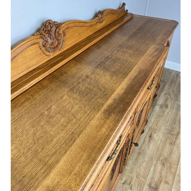 Vintage French Louis Style Oak Sideboard For Sale - Image 12 of 16