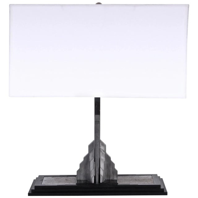 Black 1920s Black "Skyscraper" Bookend Lib-O-Lite Table Lamp For Sale - Image 8 of 11