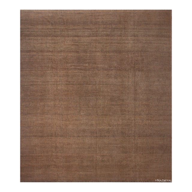 Nazmiyal Collection Large Modern Textured Silk and Wool Rug For Sale