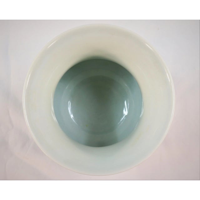 Blue and White Porcelain Zhadou (leys jar or slops jar) have a compressed globular body with a trumpeting neck. Jars of...