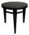 Late 20th Century Baker Furniture Dark Wood Round Accent / Side Table For Sale