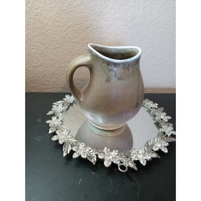 1980s Exquisite Artisan Signed Glazed Stoneware Bud Pitcher Made in Italy For Sale - Image 5 of 6