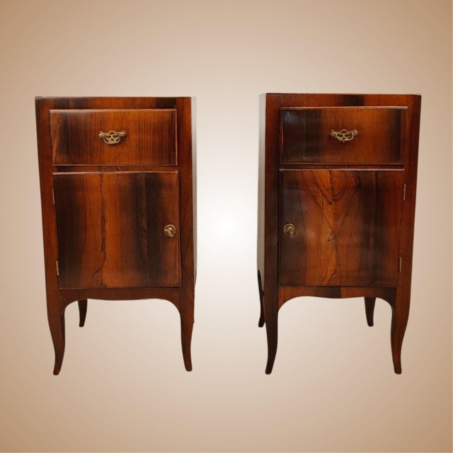 19th Century Venetian Rosewood Bedside Tables, 1799, Set of 2 For Sale - Image 16 of 16