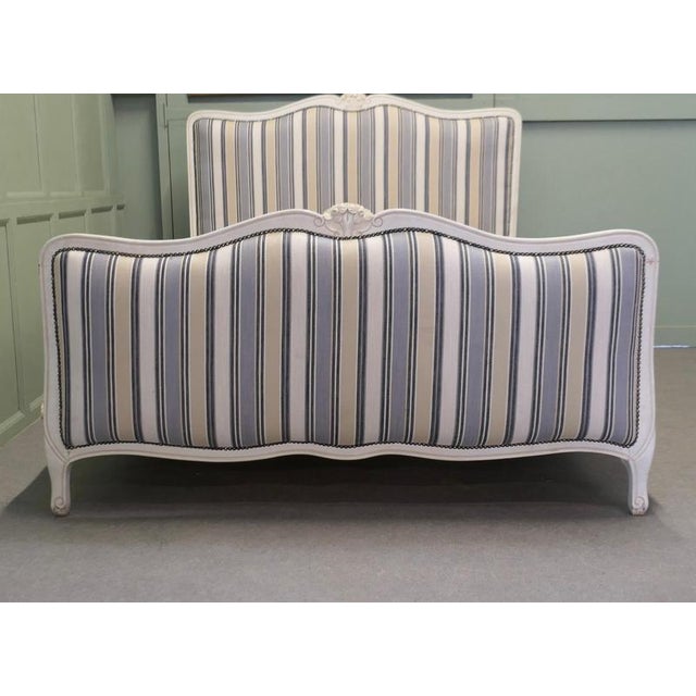 French Upholstered Double Bed For Sale - Image 3 of 10