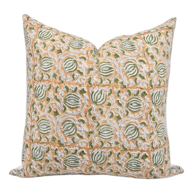 Fabdivine Handcrafted Pillow Cover With Block Prints 26x26 Inch- 6Kamal For Sale