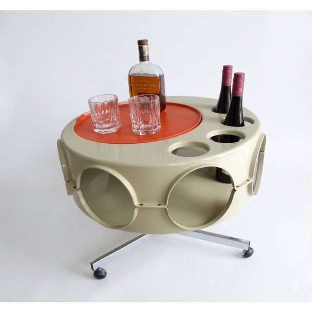 Rotobar Space Age Bar Cart by Curver Brunssum, Netherlands, 1970 For Sale - Image 9 of 9