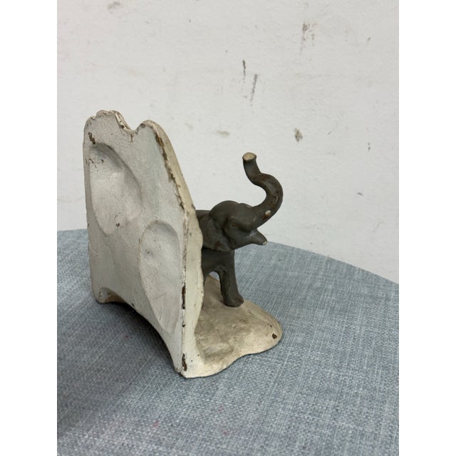 Vintage Cast Metal Elephant Bookends, Pair For Sale In San Francisco - Image 6 of 12