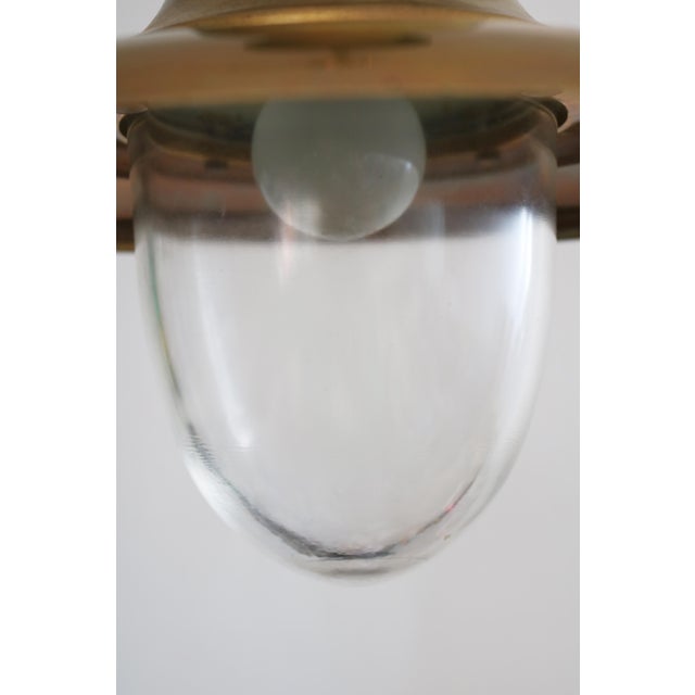 Gold Danish Maritime Brass Pendant Lamp, 1970s For Sale - Image 8 of 12