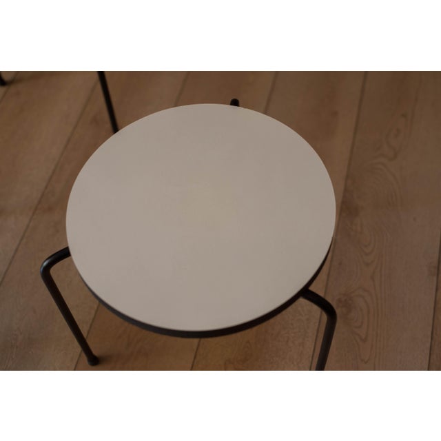 Set of Three Mid Century California Modern Nesting Round Tripod End Tables For Sale In Monterey, CA - Image 6 of 11