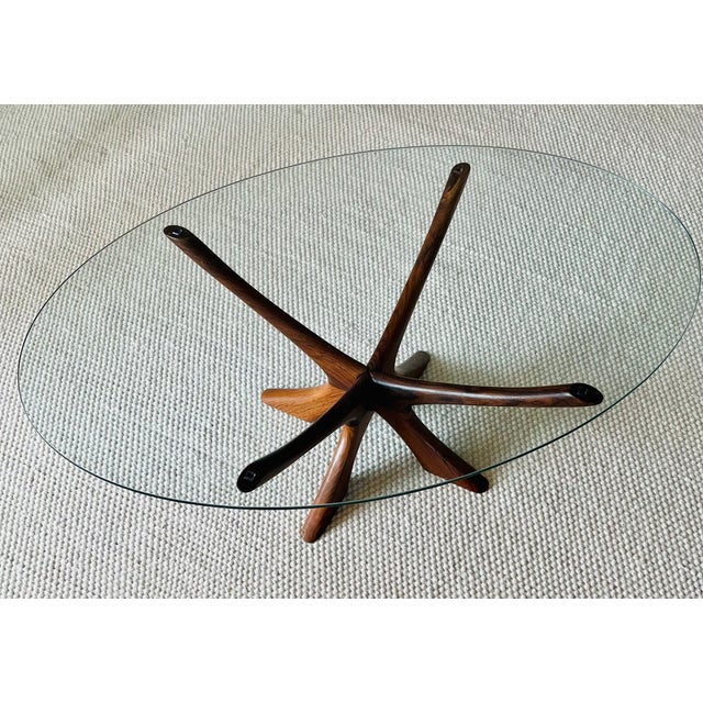 Mid-Century Danish Oval Glass Coffee Table by Illum Wikkelsø, 1960s For Sale - Image 13 of 17
