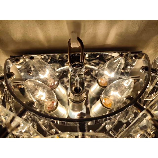 German Crystal Wall Sconce, 1970s For Sale - Image 9 of 12