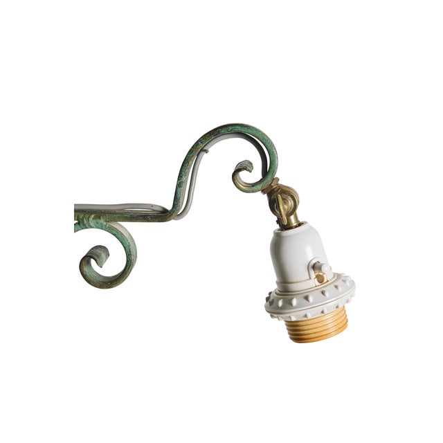 Scandinavian Modern Wrought Iron Floor Lamp with Adjustable Height, 40s, 1940s For Sale - Image 6 of 7