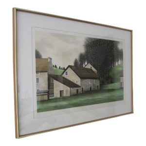 1970s Jacques Deperthes Impressionist Pencil Signed Gouache