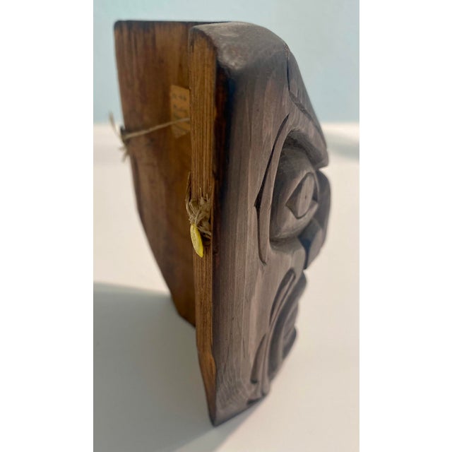 Wood William (Billy) Robertson Pacific North Coast Cedar Bear Mask For Sale - Image 7 of 8