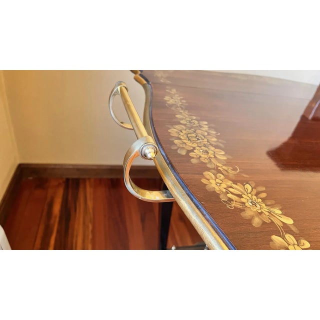 1980s Union National Furniture Company Flip Top Butler's Cart For Sale - Image 11 of 15