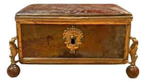Circa 1900 Agate and Bronze-Mounted Decorative Box, Possibly Italian