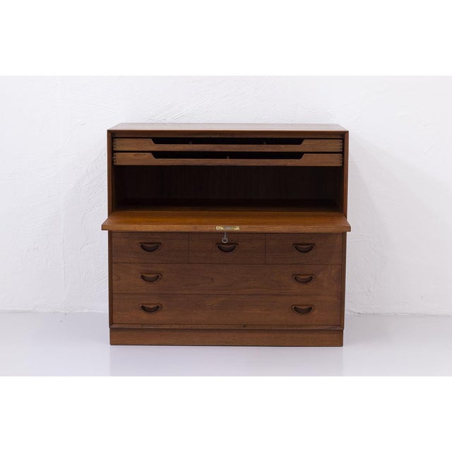 Vintage Danish Teak Secretaire by Hvidt and Mølgaard-Nielsen for Søborg Møbelfabrik, 1960s For Sale - Image 6 of 16