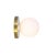 Metal Globe Sconce Brass, Modern, 5 Inch Glass Globes, by Research.Lighting, Modern, Minimal For Sale - Image 7 of 8