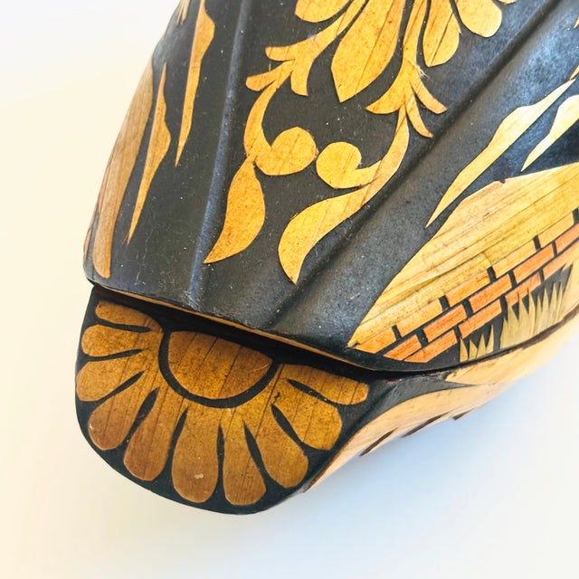 Vintage Carved Wood Duck Box For Sale - Image 11 of 13