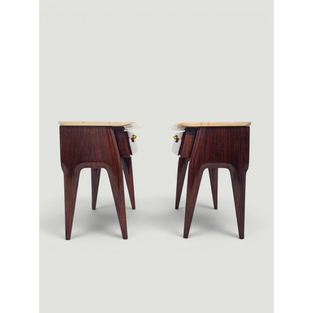 Beige Mid-Century Night Stands by La Permanente Mobili Cantù, 1950s, Set of 2 For Sale - Image 8 of 18