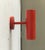 Metal Mid-Century Modern Minimalist Red Wall Lamps, Set of 2 For Sale - Image 7 of 18