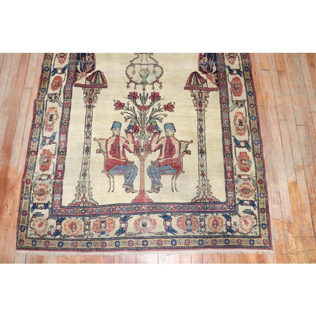 19th Century Kerman Pictorial Rug For Sale - Image 10 of 18
