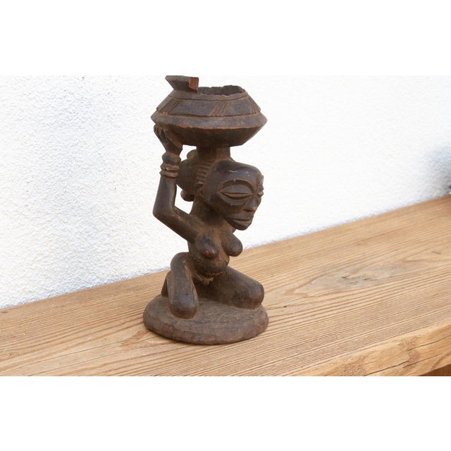 African Luba Tribe Carved Offering Vessel For Sale - Image 4 of 11