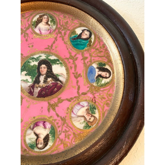 Antique Porcelain Plaque of Louis Ixv and Mistresses by Sevres. For Sale - Image 4 of 8