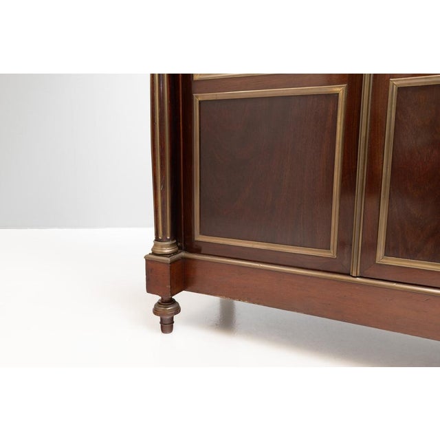 Metal Empire Mahogany Bookcase, 1890s For Sale - Image 7 of 12