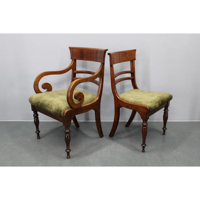French Art Deco Walnut Dining Armchairs, France, 1930s, Set of 12 For Sale - Image 6 of 18