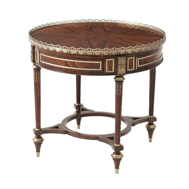Brown Louis XVI Mechanical Center Table For Sale - Image 8 of 8