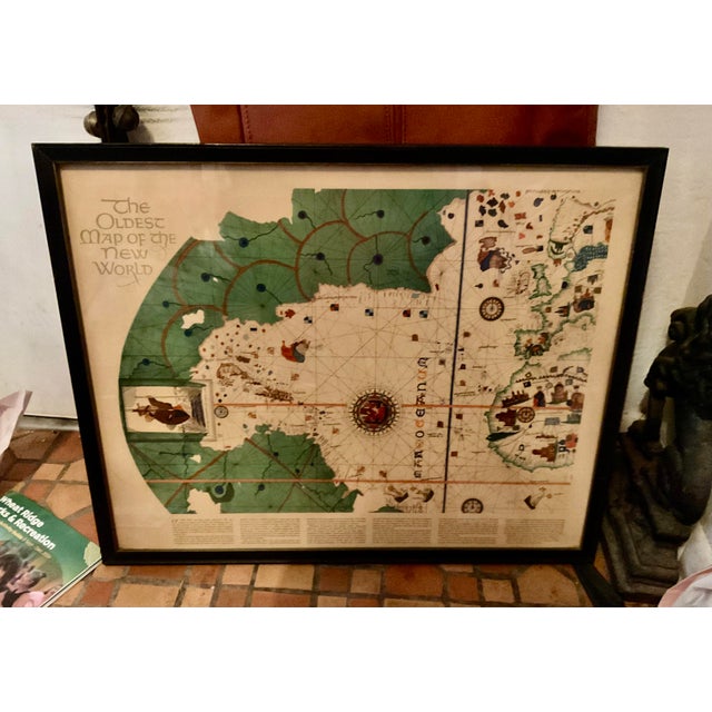 The oldest map of the New World print from the Jomard ‘s Les Monuments de la Geographies, Paris, 1862; Pl. 16, Nos. 1-2.;...