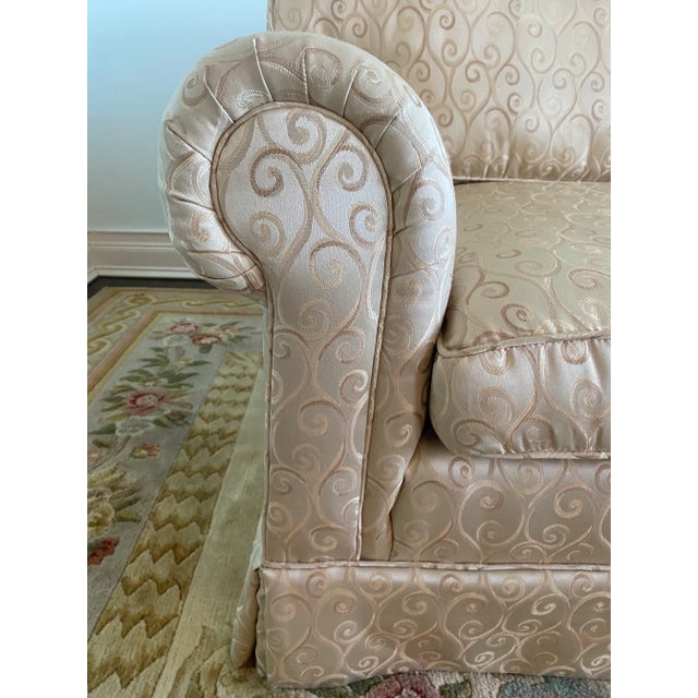 Vintage Three Cushion Rolled Arm Henredon Sofa For Sale - Image 9 of 12