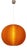 French Pendant Light in Textured Orange Acrylic Glass, 1970 For Sale