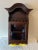 Late 20th Century Vintage Ethan Allen Wall Hanging Curio Display Cabinet With Interior and Open Top Shelves and Arched Top Molding For Sale - Image 9 of 13