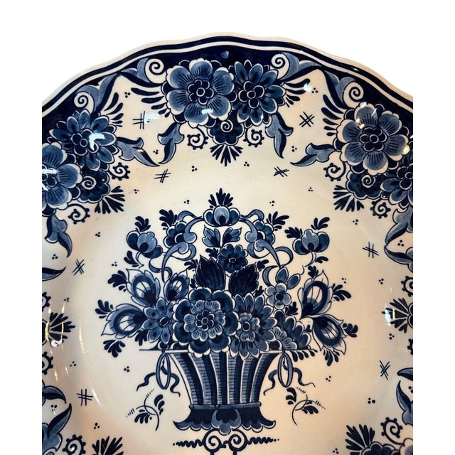 1950s Royal Delft Hand Painted Platter For Sale - Image 6 of 8