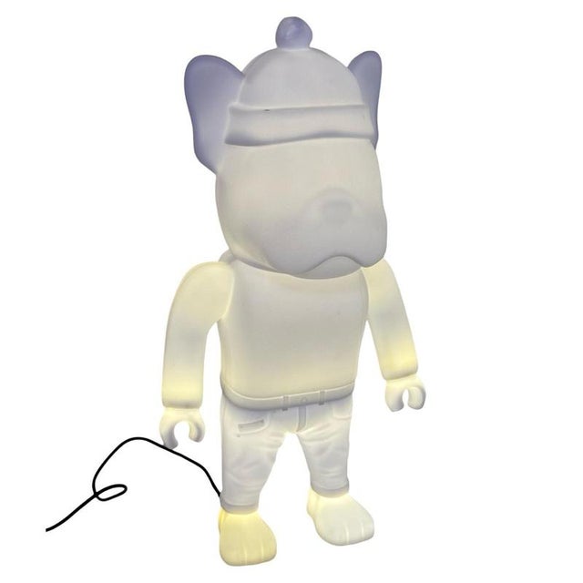 White Illuminated Sculpture of a Dog from Jack&Jones For Sale - Image 8 of 8