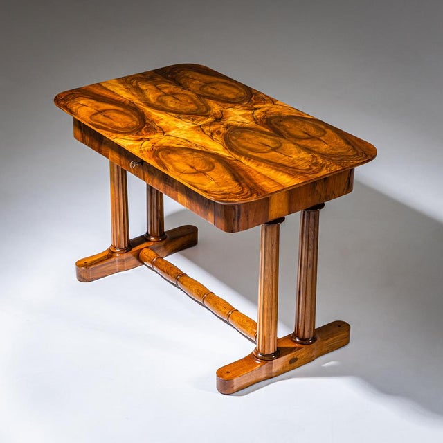 Biedermeier Walnut Desk, 1830 For Sale - Image 3 of 11