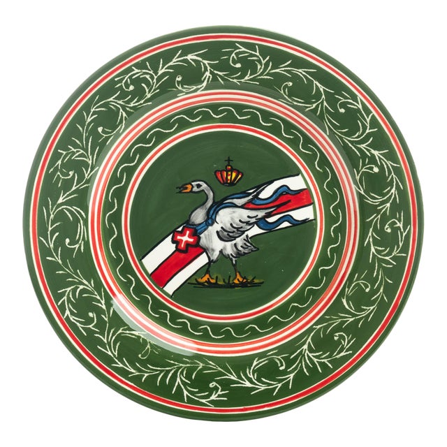 Goose Dessert Plate 7.5", Contrade Dinnerware From Siena For Sale