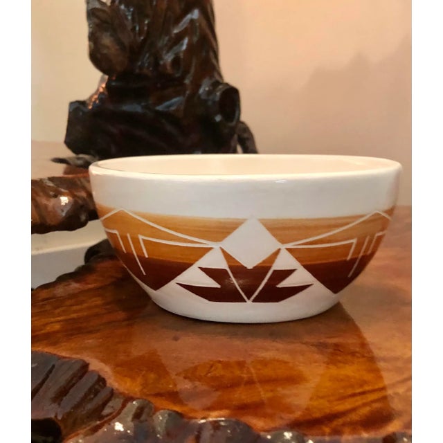 Vintage Sioux Native American Studio Pottery Bowl Signed and Numbered Kate DisMounts For Sale In Seattle - Image 6 of 13