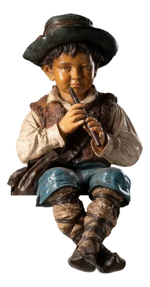 Little Wanderer Figure from Wilhelm Schiller & Söhne, Děčín, 19th-20th Century