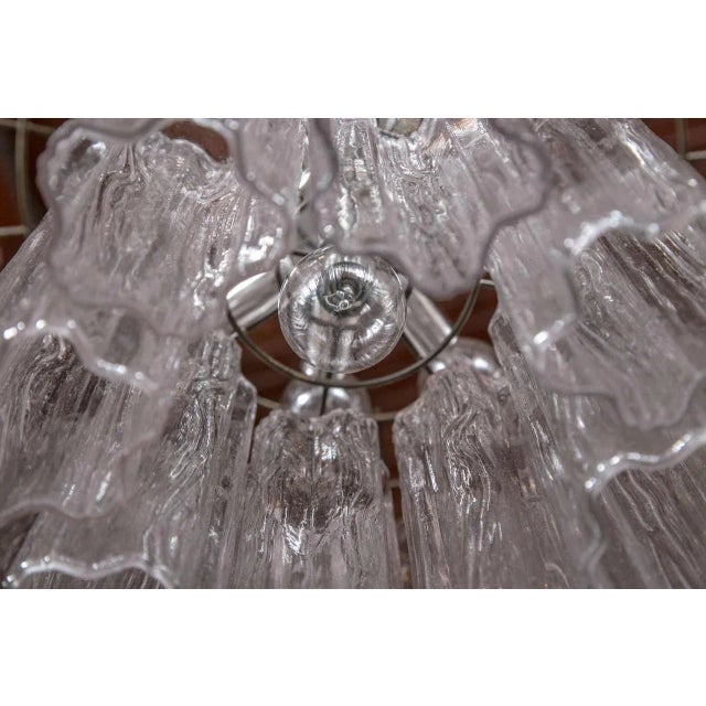 Glass 1960s Murano Glass Tronchi Chandelier by Venini For Sale - Image 7 of 9
