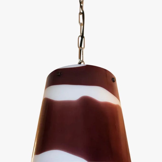 Glass Italian Pendant Light by Massimo Vignelli for Venini, 1960s For Sale - Image 7 of 8