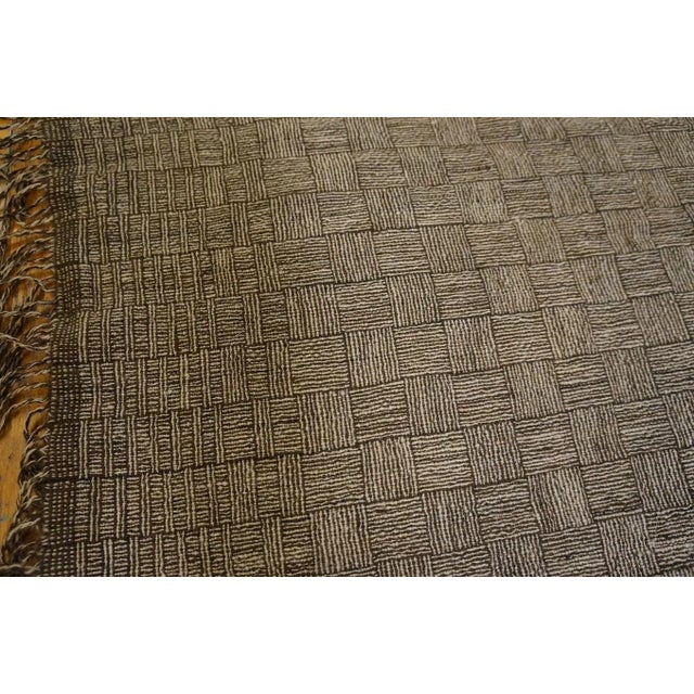 1920s 1920s Multi Geometric Modernist Antique Shawl Rug 5' 6'' X 5' 8'' Wool Knotted Carpet For Sale - Image 5 of 9