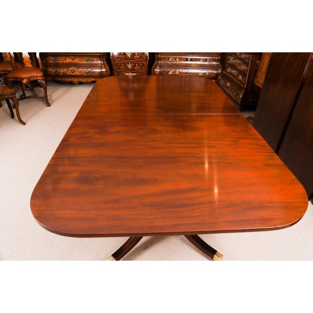 Vintage Regency Revival Dining Table by William Tillman, 1980s For Sale - Image 14 of 17