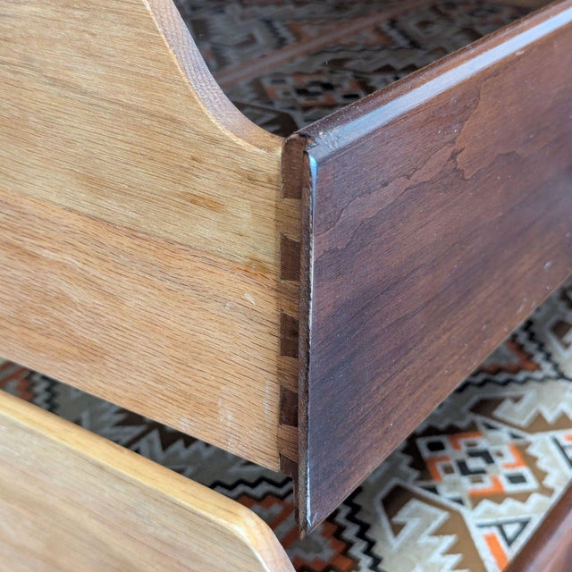 Wood 1970s Statton Furniture Queen Anne Style Armoire Wardrobe For Sale - Image 7 of 9