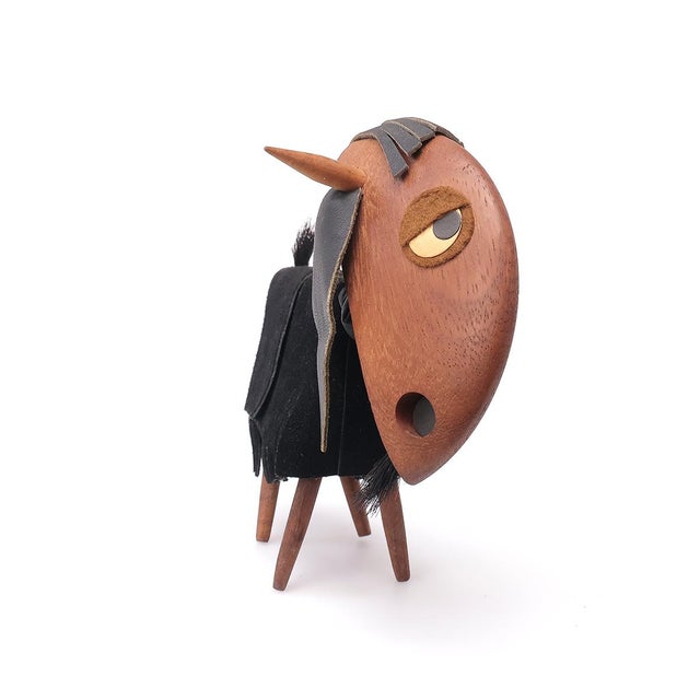 Vintage Teak Goat by Frank Meisler, 1960s For Sale - Image 6 of 8