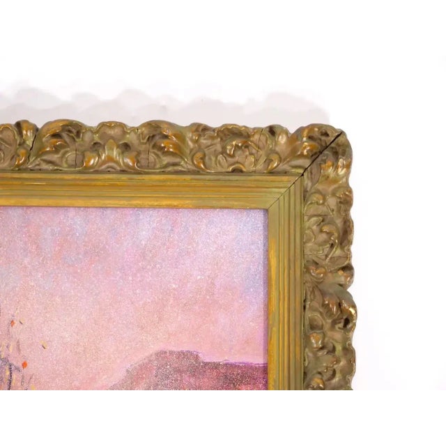 Traditional 19th Century Wood Frame Oil / Canvas Wall Painting For Sale - Image 3 of 13
